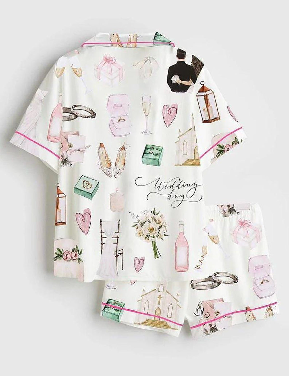 Wedding Pajamas Set Women Bridal Party Bride Gift Sleepwear