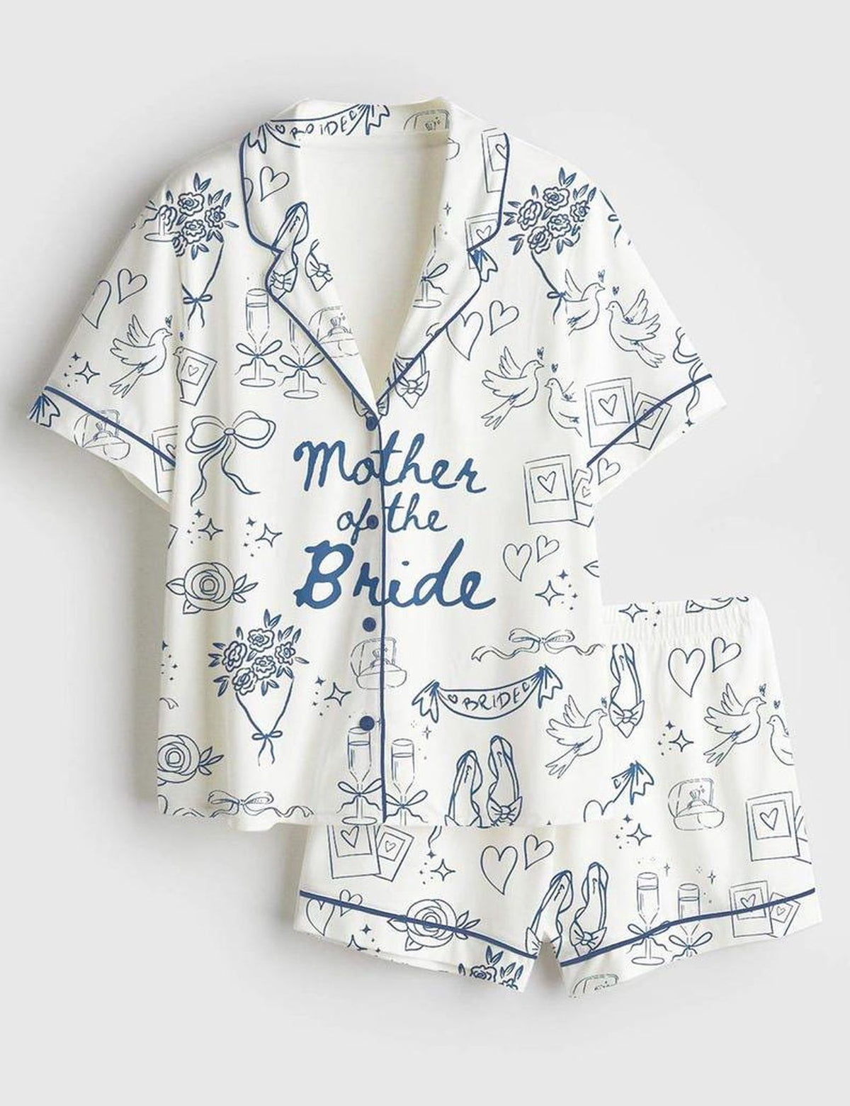 Wedding Pajamas Set Women Mother Bride Bridal Gift