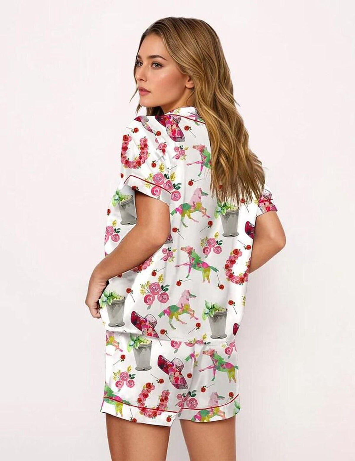 Cowgirl Floral Rodeo Pajamas Women Lounge Sleepwear Gift