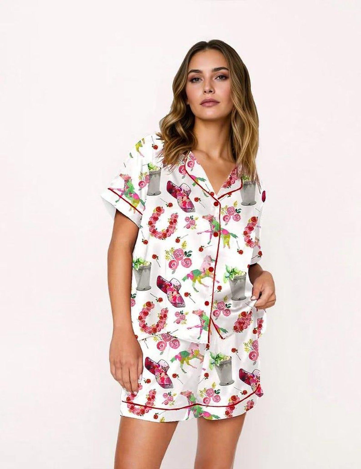 Cowgirl Floral Rodeo Pajamas Women Lounge Sleepwear Gift
