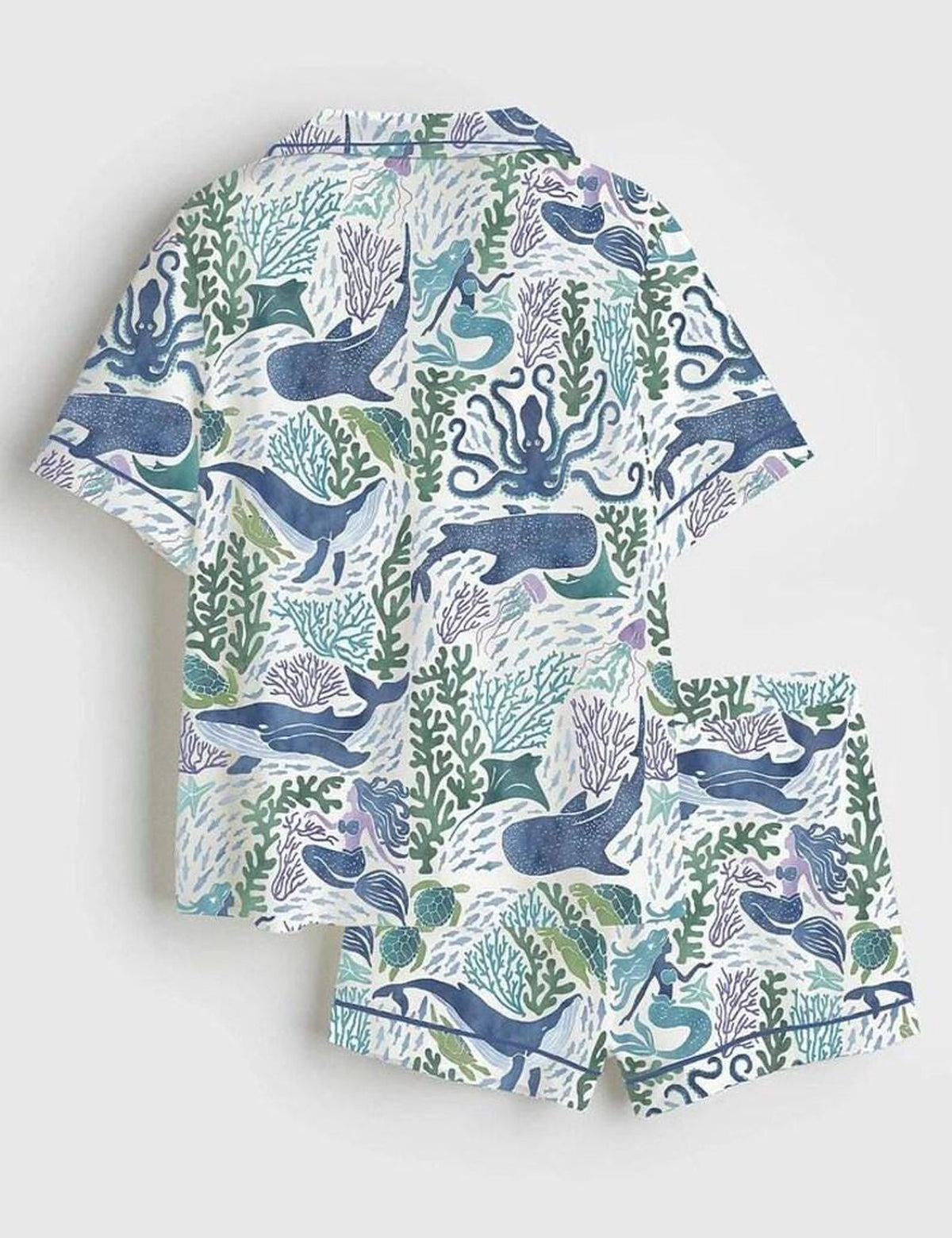 Whale Ocean Sea Life Coastal Nautical Marine Pajamas Women
