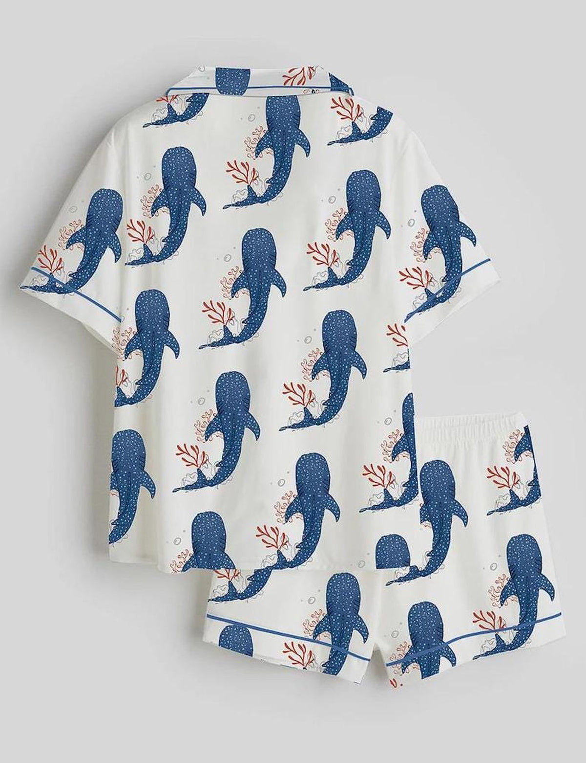 Whale Shark Women s Pajama Set Sleepwear Marine Animal Coastal PJ