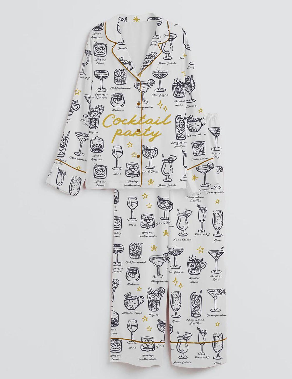 Women’s Long Sleeve Satin Pajama Set, Elegant Cocktail Party Sleepwear, Soft Lounge Pajamas