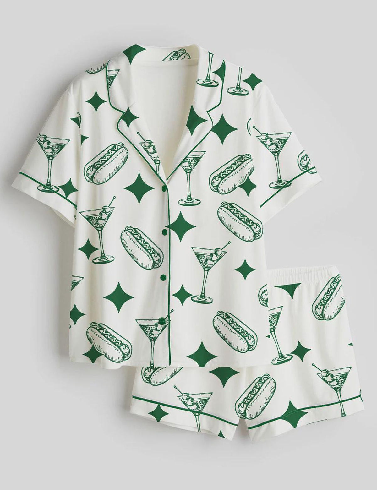 Women s Dirty Martini Satin PJ Set - Funny Cocktail Sleepwear & Party Night Gift for Her