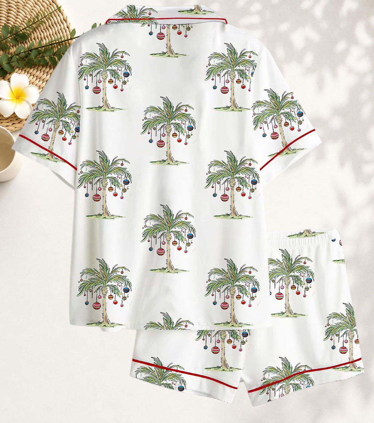 Aloha Santa Hawaiian Holiday Women s Tropical Christmas Pajama Set